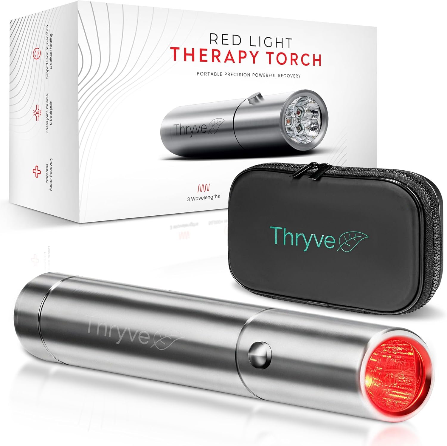 Infrared & Red Light Therapy Torch for Body, Face, Eyes, Hair, & Knee Wellness Support | Portable Infrared Wand for Relaxation, Muscle Comfort and Healthy-Looking Skin | 630nm 660nm 850nm
