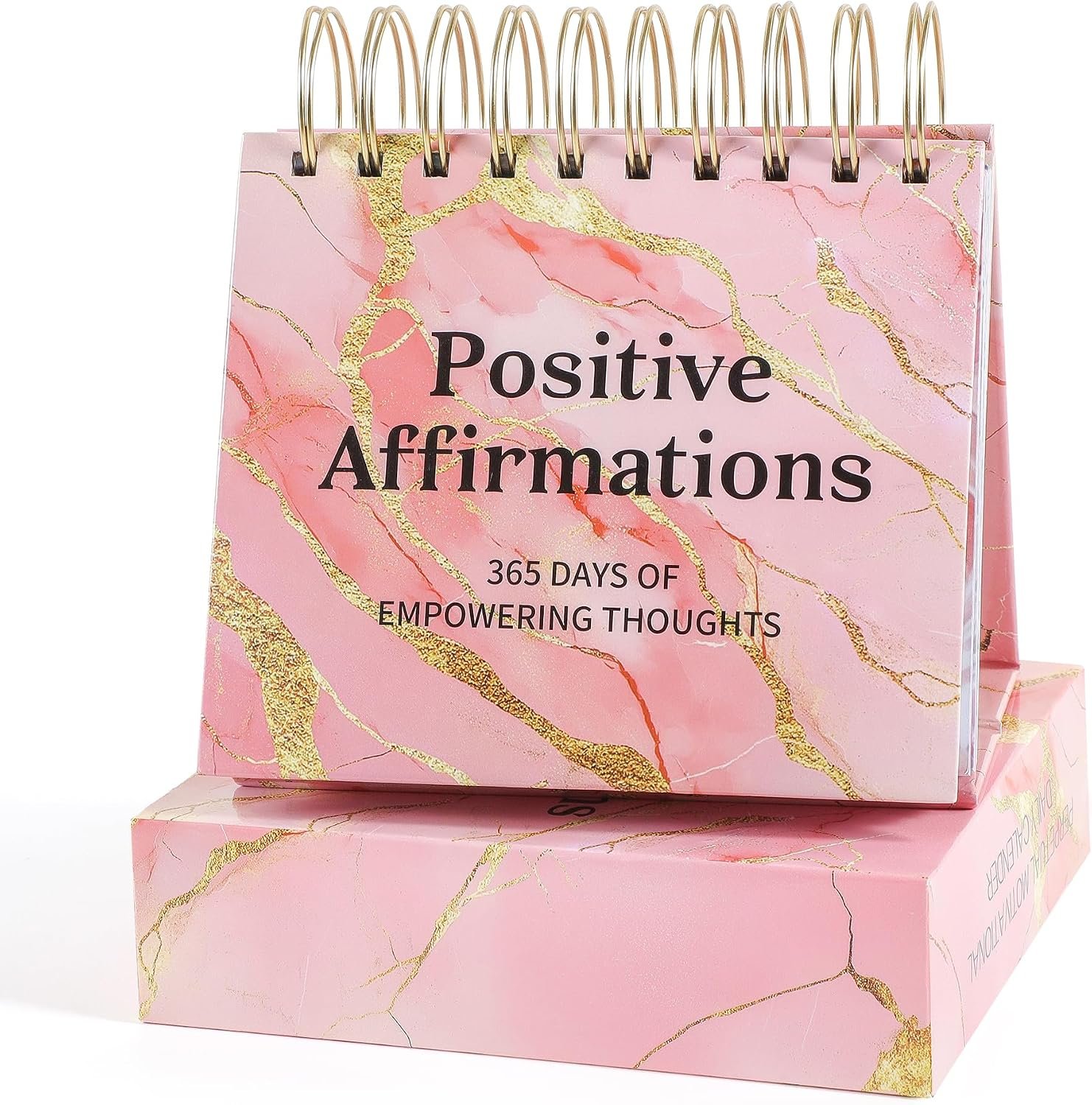Daily Flip Calendar with Inspirational Quotes – Motivational Perpetual Calendar Desk Office Home Decor for Women, Gifts Desk Accessories for Girls Positive Affirmations