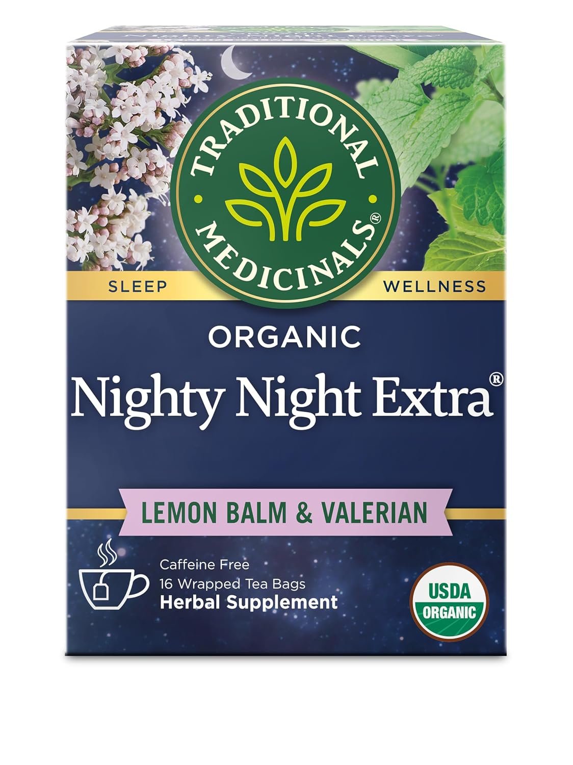 Traditional Medicinals Organic Nighty Night Extra, 16 Tea Bags