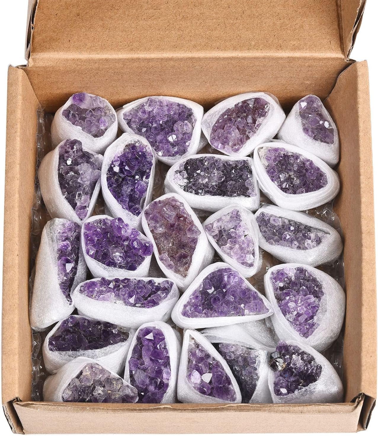 JIC Gem Amethyst Clusters Natural Raw Amethyst Geode Rock Healing Crystals Cluster Witchcraft Gemstone Specimen