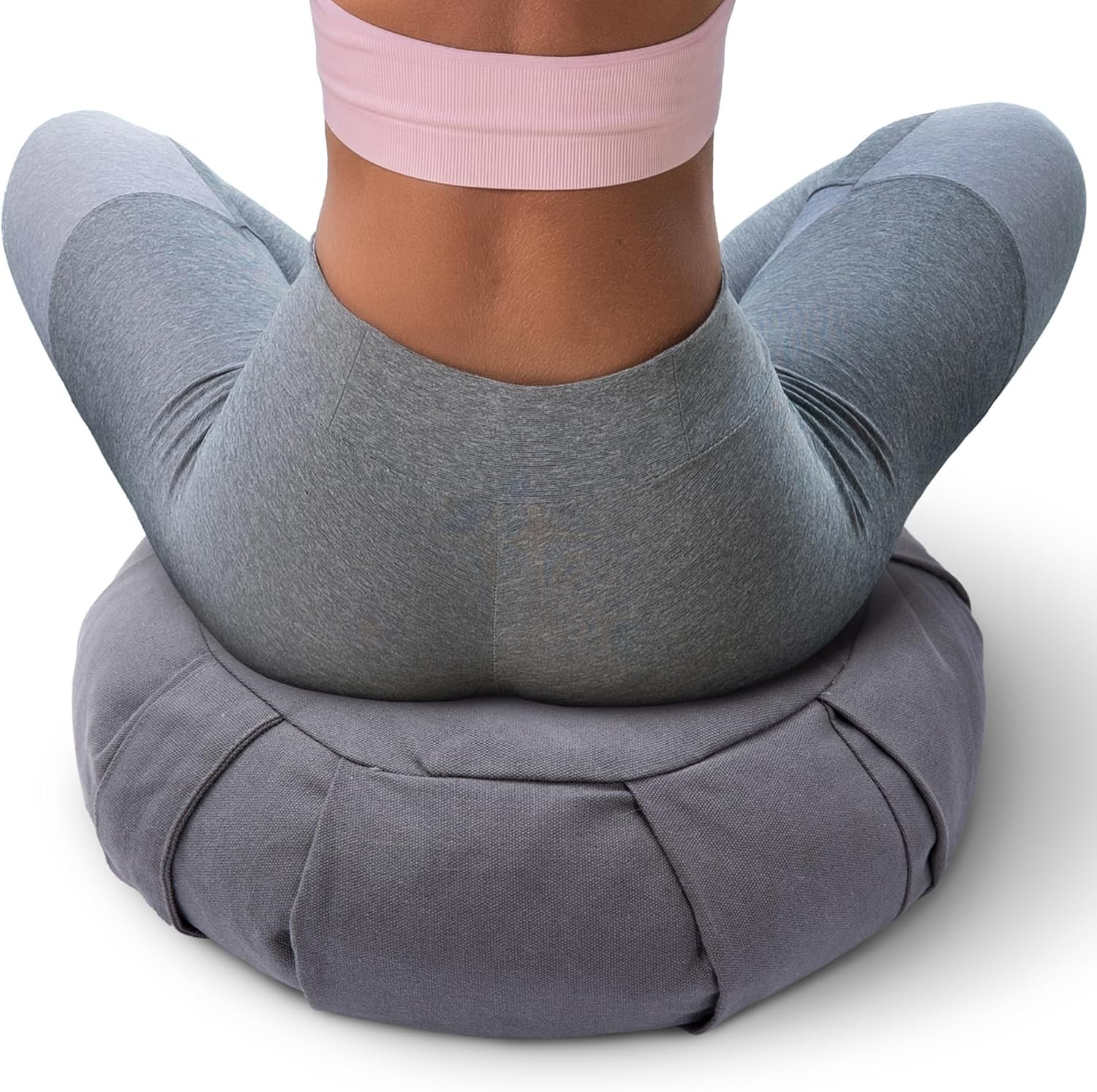 Cheer Collection Meditation Cushion – Ergonomic Floor Pillow, Yoga Pillow with Buckwheat Filling, Zafu Meditation Cushion, Comfort & Meditation Posture Support