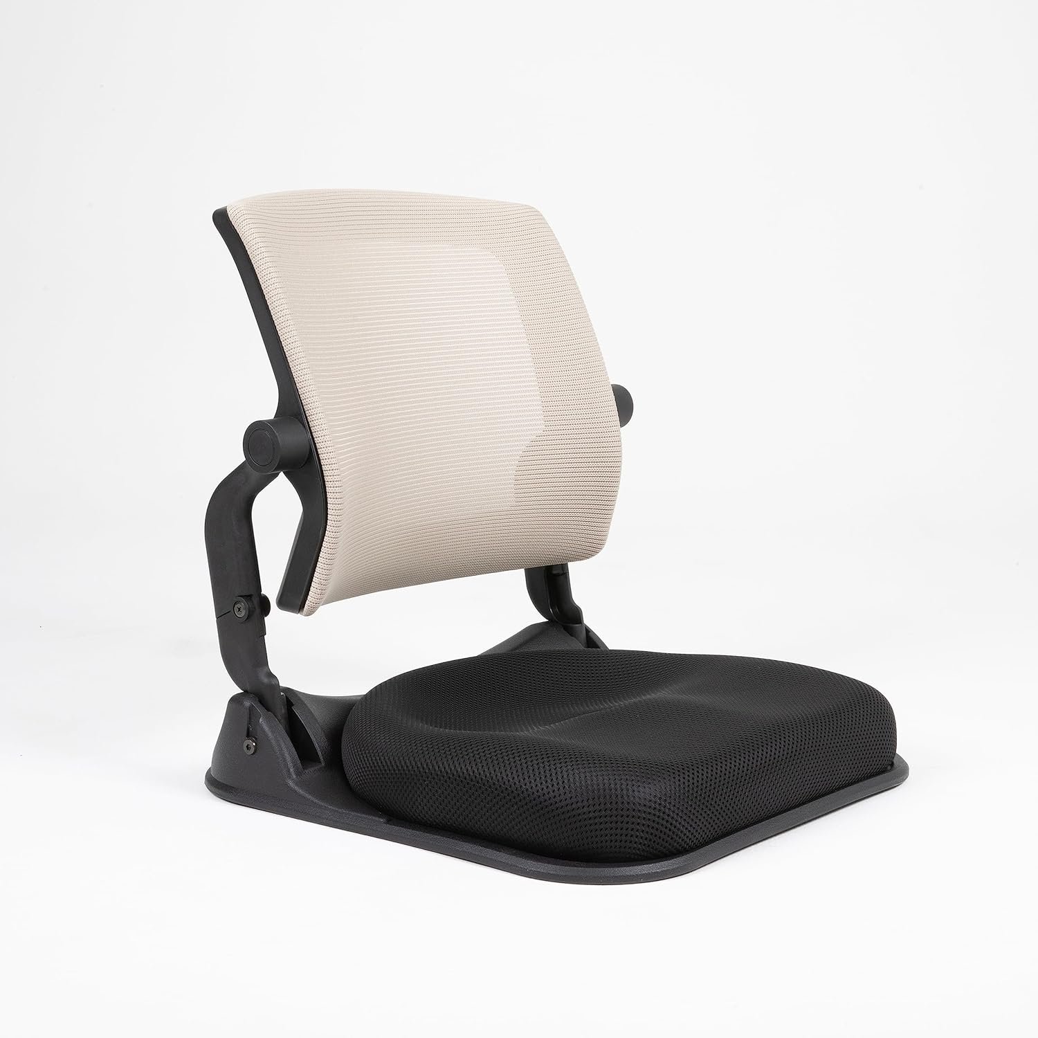 Patented Floor Chair with Back Support – Foldable Orthopedic Floor Chair for Adults/Children – Japanese Legless Seat for Meditation, TV, Pelvic Adjustment – Recliner with Back Support (Gray)