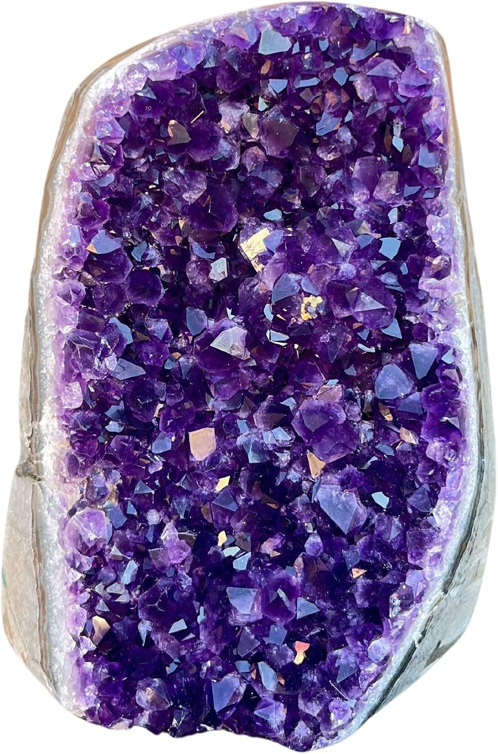 TRUENERGY Polished Natural Amethyst Crystal Cluster – 0.5 To 12 Pounds Dark Purple Grade AAA Raw Quartz Amethyst Stone – Great For Home Decoration, Positive Energy, & Healing Crystals Amatista piedra