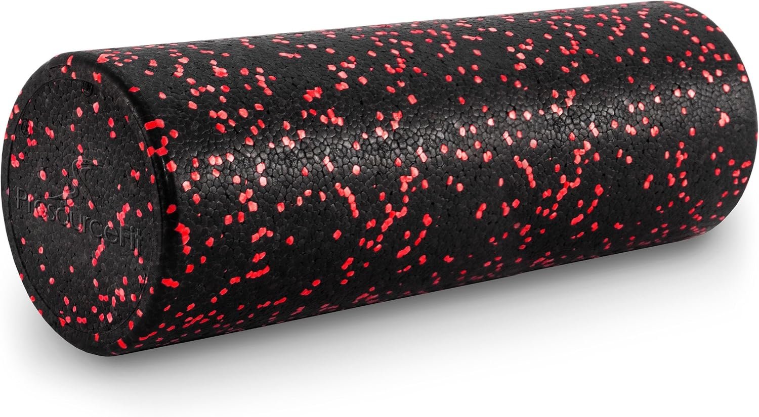 ProsourceFit High Density Foam Rollers 18 – inches long, Firm Full Body Athletic Massage Tool for Back Stretching, Yoga, Pilates, Post Workout Muscle Recuperation, Black/Red