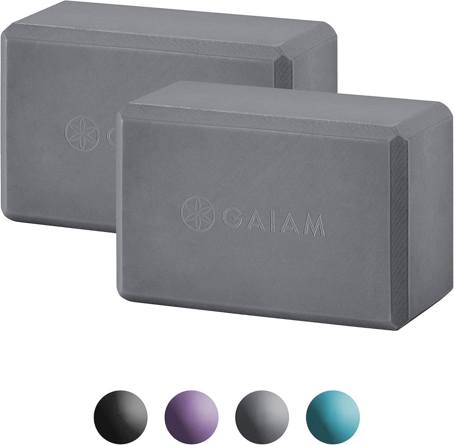 Gaiam Yoga Block – Supportive Latex-Free Eva Foam – Soft Non-Slip Surface with Beveled Edges for Yoga, Pilates, Meditation