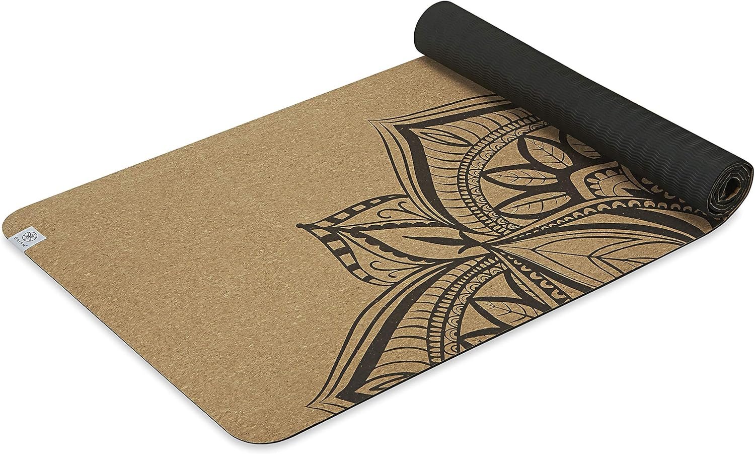 Gaiam Cork Yoga Exercise Mat | Natural Sustainable Cork Resists Sweat and Odors | Non-Slip TPE Backing Prevents Slipping| Great for Hot Yoga, Pilates, Fitness Working Out (68″ x 24″)