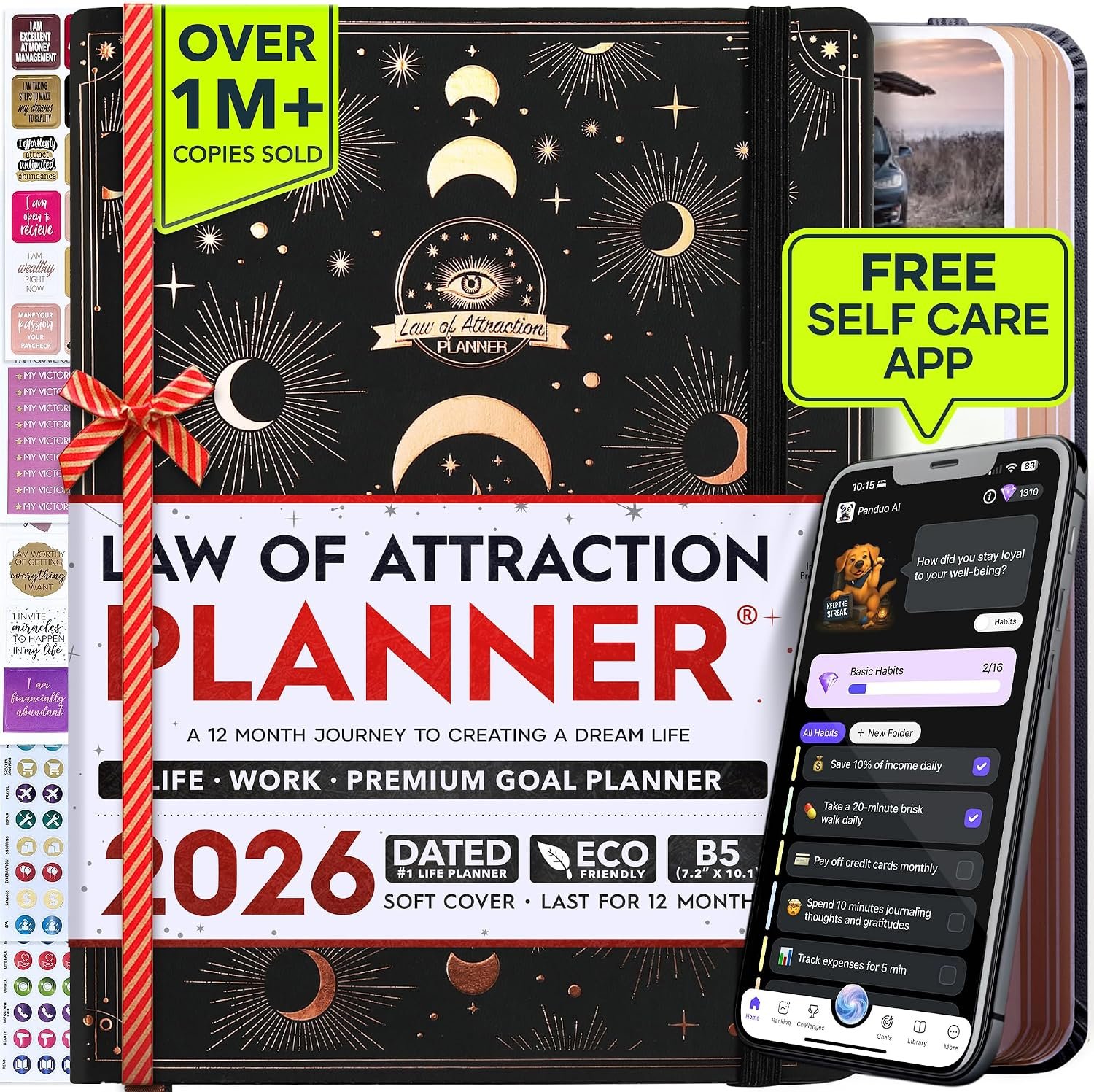 2027 Planner Weekly and Monthly & Manifestation Journal for Women | Daily, Hourly Planner with Habit Tracker, Goal Setting & Gratitude Journal, Include Vision Board Sticker & Calendar 2027
