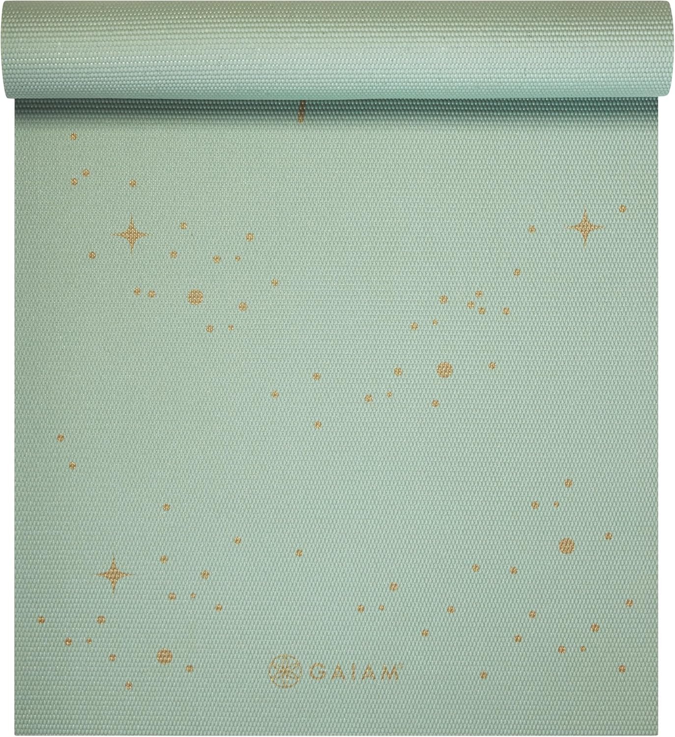 Gaiam Yoga Mat – Premium 6mm Print Extra Thick Non Slip Exercise & Fitness Mat for All Types of Yoga, Pilates & Floor Workouts (68″L x 24″W x 6mm Thick)