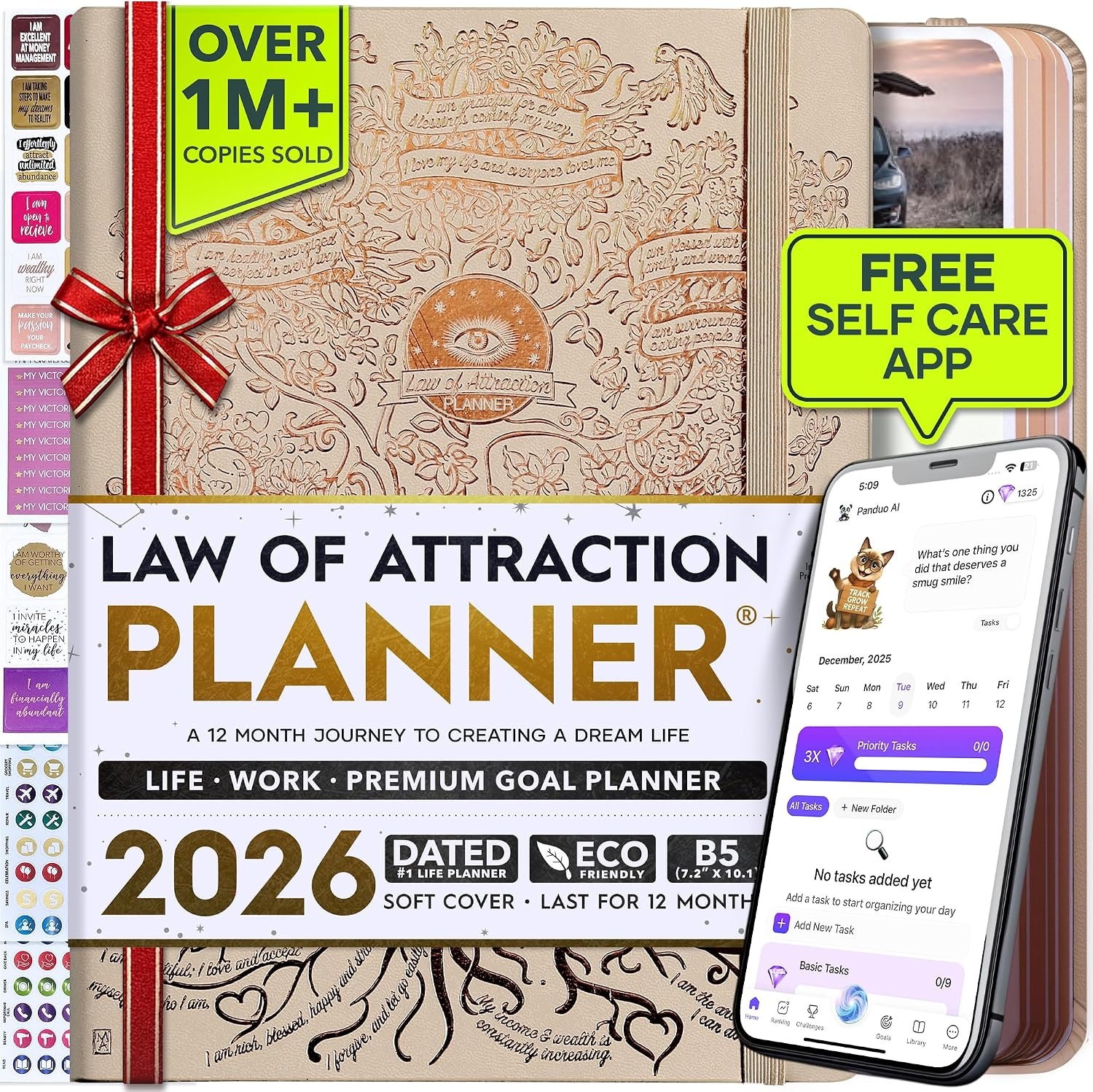 2026 Planner Weekly and Monthly & Manifestation Journal for Women | Daily, Hourly Planner with Habit Tracker, Goal Setting & Gratitude Journal, Include Vision Board Sticker & Calendar 2026