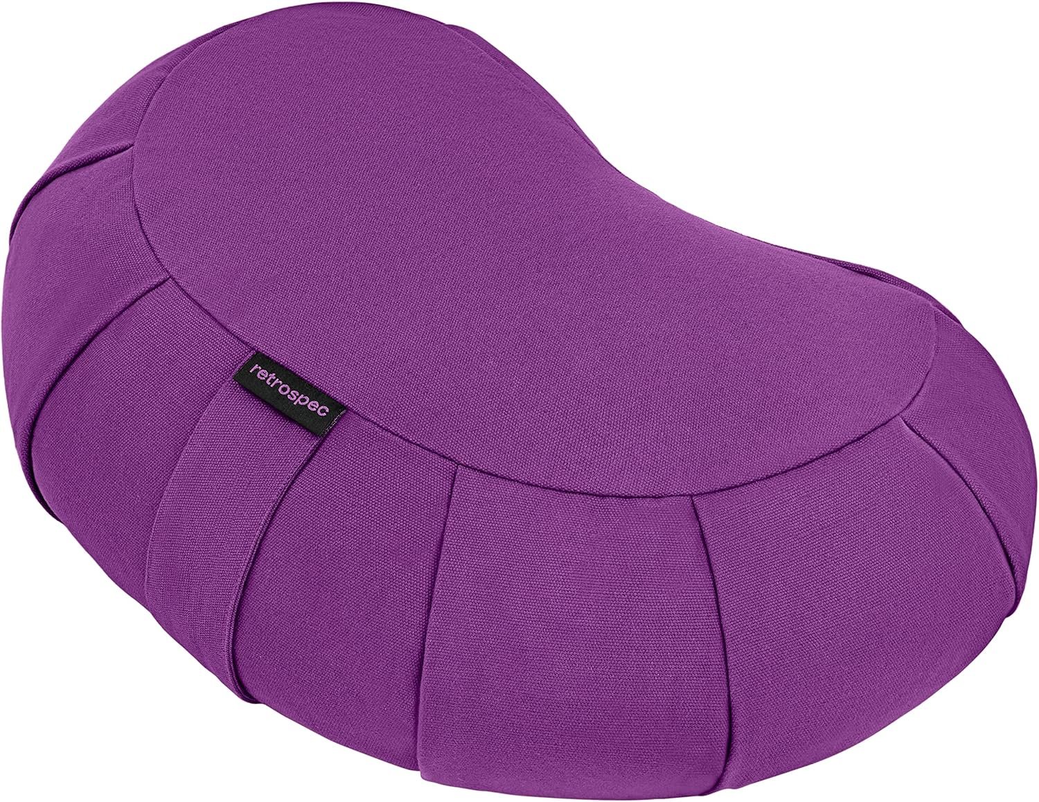 Retrospec Sedona Zafu Meditation Cushion Filled w/Buckwheat Hulls – Yoga Pillow for Meditation Practices – Machine Washable 100% Cotton Cover & Durable Carry Handle Round & Crescent, 1 Ct (Pack of 1)