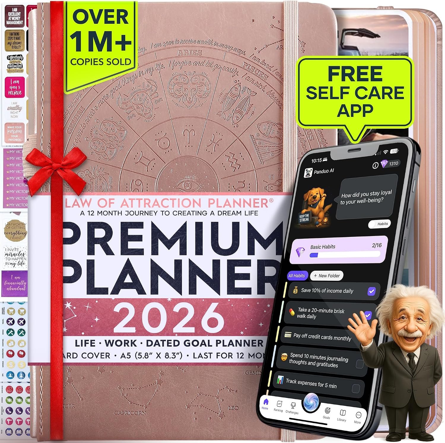 2027 Planner Weekly and Monthly & Manifestation Journal for Women | Daily, Hourly Planner with Habit Tracker, Goal Setting & Gratitude Journal, Include Vision Board Sticker & Calendar 2027