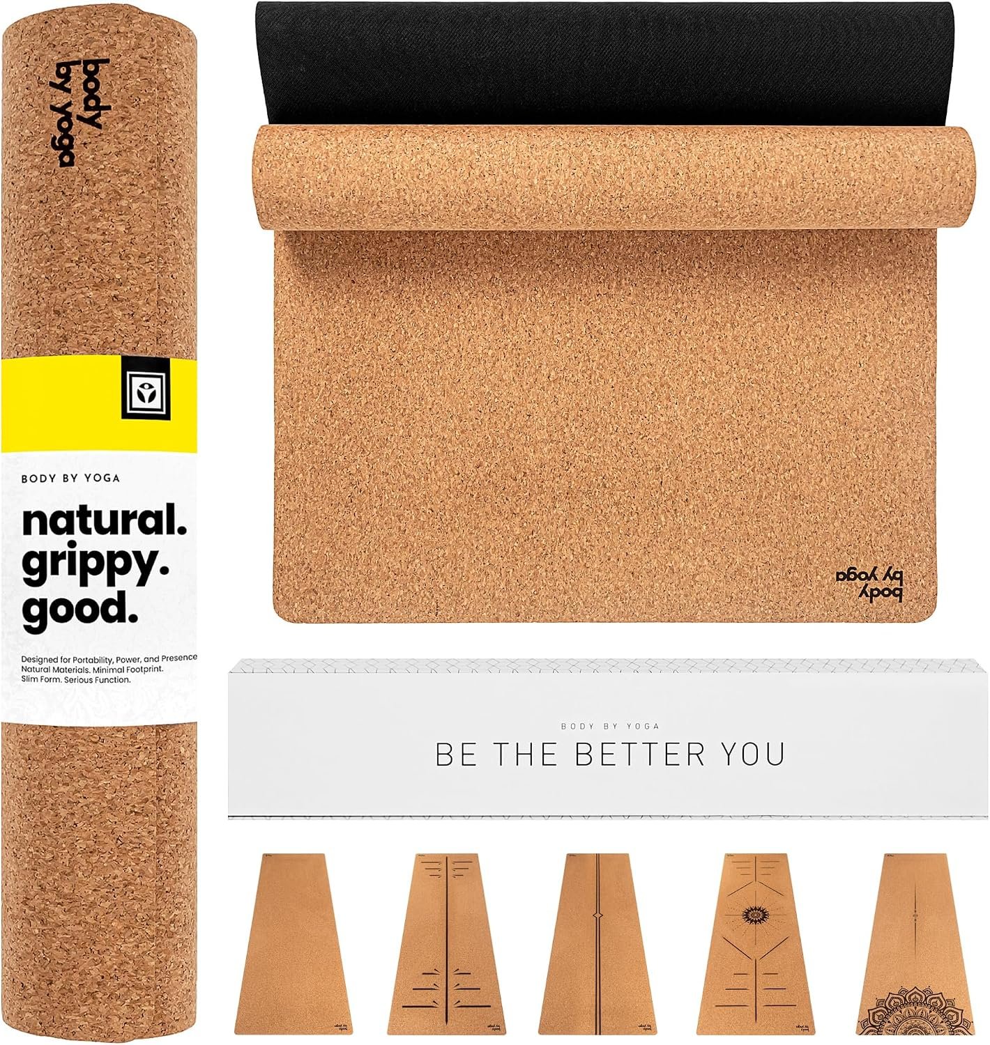 Luxury Cork Yoga Mat – Non Slip, Extra Thick Grip. Thicker, Longer, and Wider for More Comfort and Support. Tough Enough For Hot Yoga. Natural, Non Toxic, and Eco Friendly. Optional Alignment Lines.