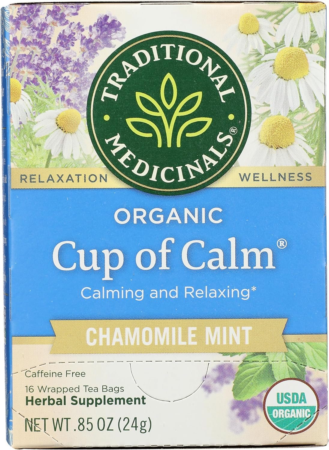 Traditional Medicinals Organic Cup of Calm Herbal Tea, 16 ct