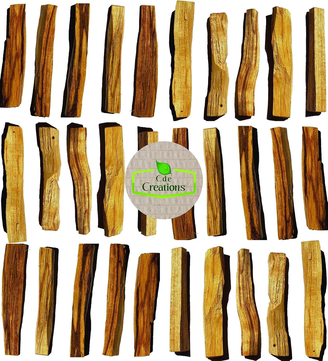 30 Premium Palo Santo Sticks, Wild Harvested Holy Wood for Smudging | Wild harvested holy wood incense sticks for smudging, meditation, yoga, and home fragrance