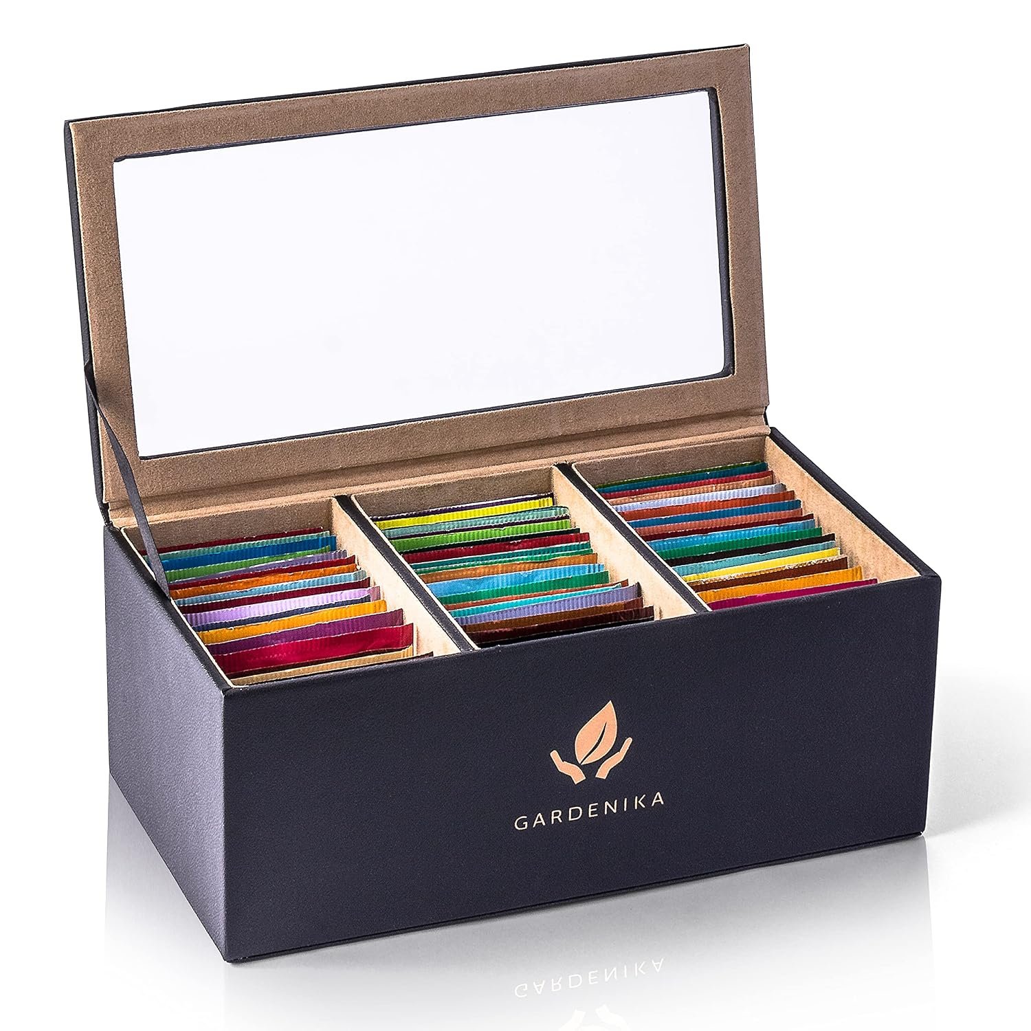 Tea Bags Variety Pack Box – Herbal and Caffeine Free Sampler Gift Set – 60 Count, 15 Different Flavors
