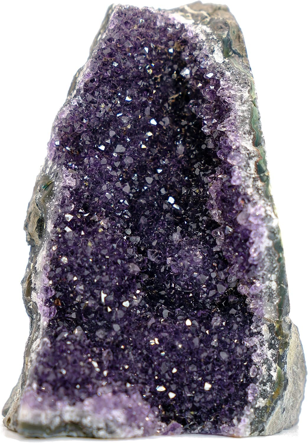 Large Natural Amethyst (5 lb to 6.5 lb) Crystal Clusters Stone from Uruguay Raw Geode Quartz – Deep Purple Color